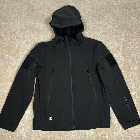 FREE SOLDIER Men's Outdoor Waterproof Soft Shell Hooded Military Tactical Jacket - Picture 1 of 13